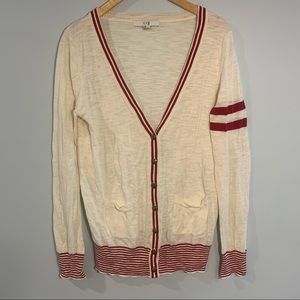 💞$5 Bundle Price💞 Varsity Style Red and White Forever 21 Cardigan